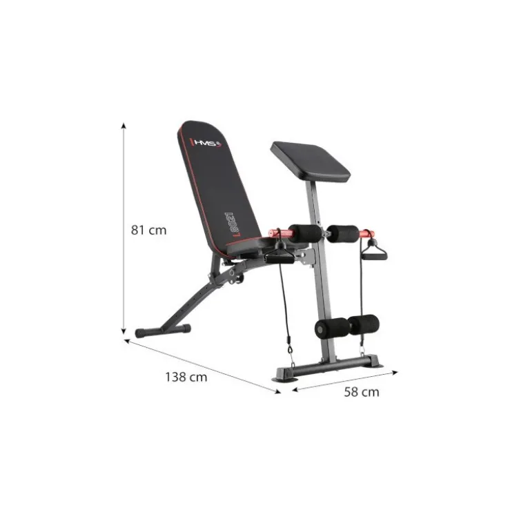 Banc de musculation pliable et ajustable - Entraînement home gym