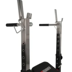 Banc de musculation pliable et multi-fonction avec rack - Capacité de charge 100 kg