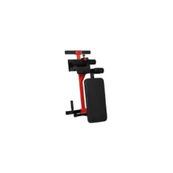 Banc de musculation pliable et réglable en acier pour l'exercice du sissy squat - Design rouge et noir