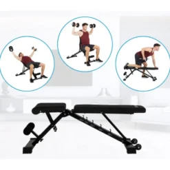 Banc de musculation pliable - inclinable et déclinable - Capacité de charge 200 kg