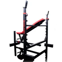 Banc de musculation à position déclinée avec porte haltères capacité charge 400 kg