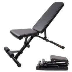 Banc de musculation pour Home-Gym entièrement pliable et réglable - Capacité de charge 220 kg