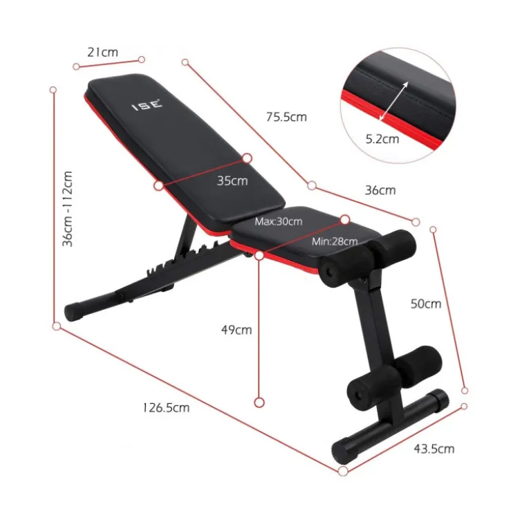 Banc de musculation réglable et déclinable pour home-gym capacité 150 kg