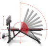 Banc de musculation réglable et pliable avec pupitre à biceps et reposes-pieds pour Home-Gym