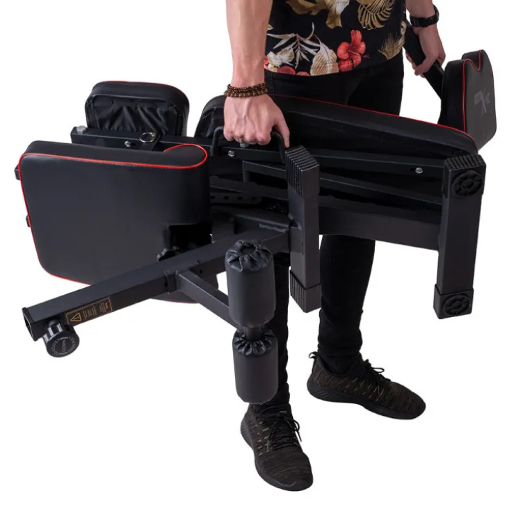 Banc de musculation réglable et pliable avec pupitre à biceps et reposes-pieds pour Home-Gym