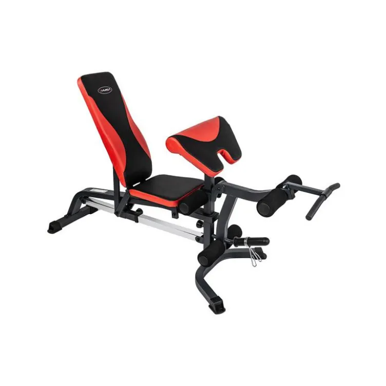 Banc de musculation réglable pupitre à biceps et leg extension pour home gym