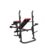 Banc homegym complet réglable avec chandelles et options pupitre à biceps, écarté couché et leg extension