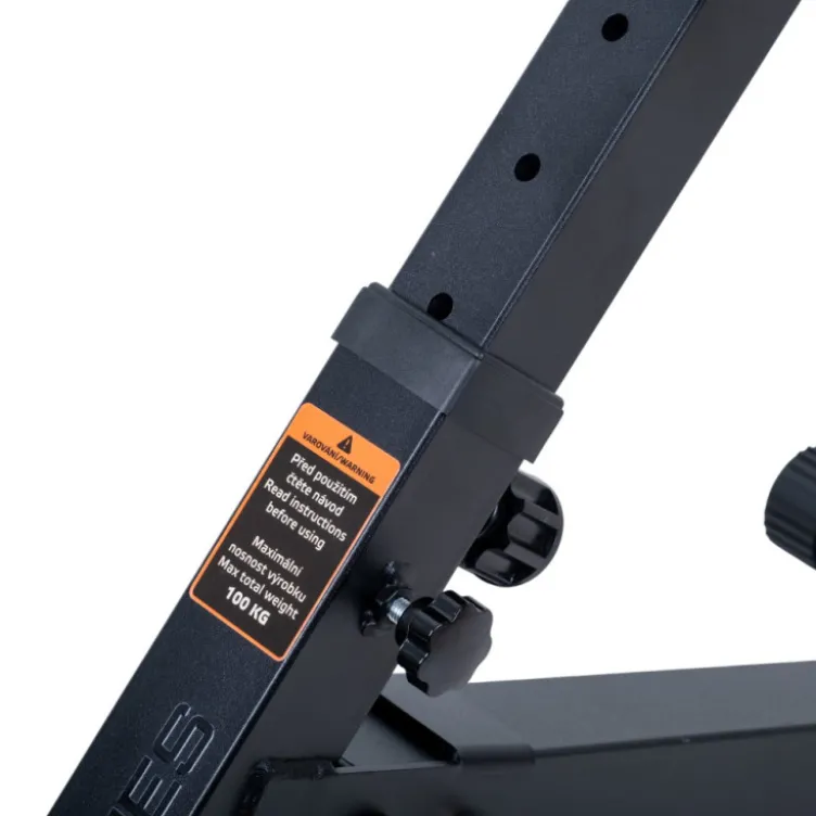 Banc hyperextension pliable avec inclinaison de 45° et capacité de charge 100 kg - Hauteur réglable