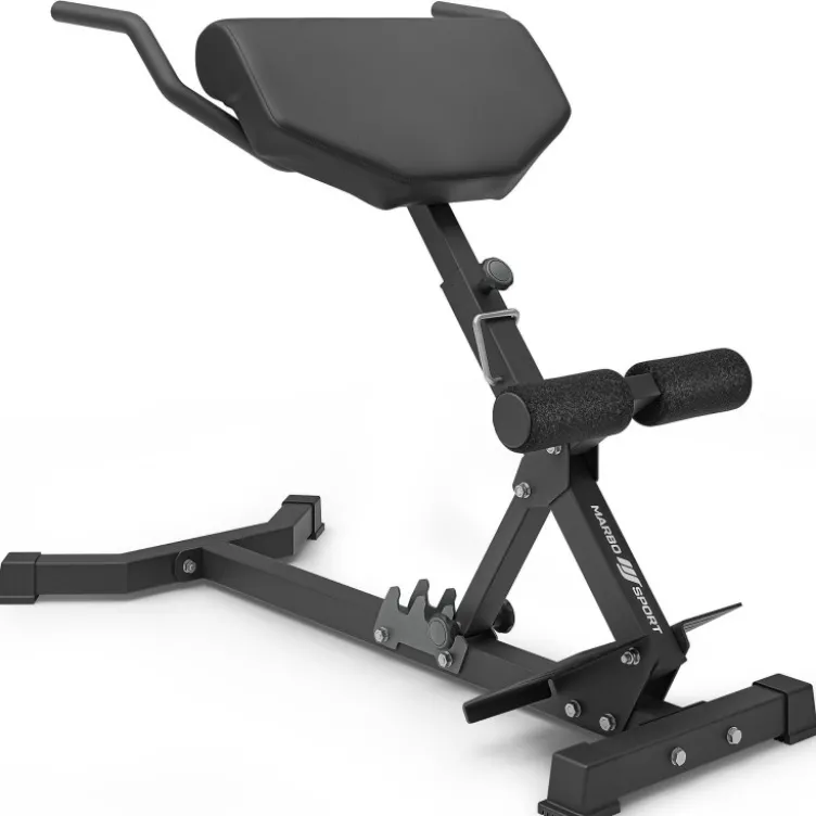 Banc hyper extension réglable avec angle de 45° et capacité de charge 130 kg - Coussins réglables