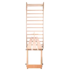 Banc mural en bois polyvalent pour espaces sportifs - 200 x 36 cm