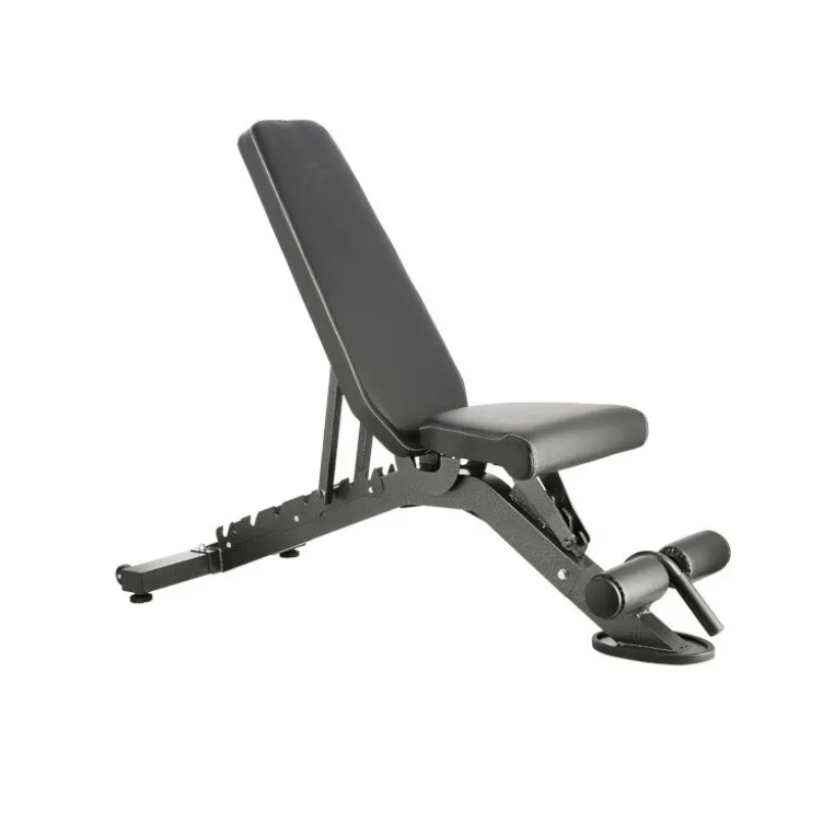 Banc musculation multi-réglable avec rouleau de blocage et position déclinée - Roues de transport