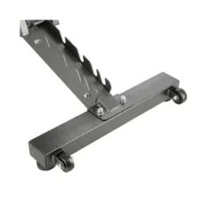 Banc musculation multi-réglable avec rouleau de blocage et position déclinée - Roues de transport