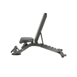 Banc musculation multi-réglable avec rouleau de blocage et position déclinée - Roues de transport