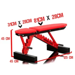 Banc pour entraînement de musculation en homegym avec résistance extrême : 1000 kg