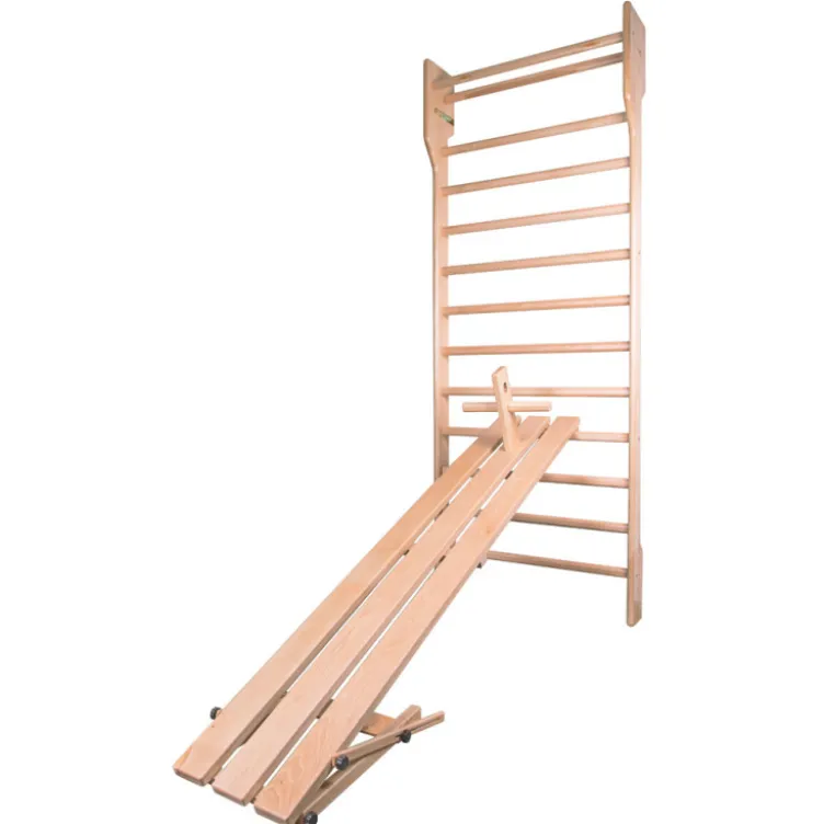 Banc réglable en bois pour espalier de crossfit - 200 x 35 x 3 cm