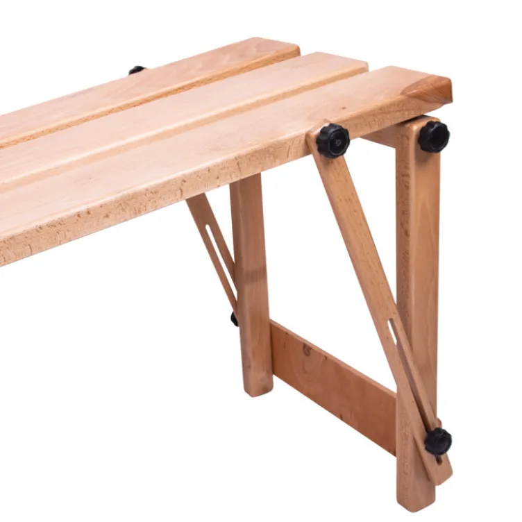 Banc réglable en bois pour espalier de crossfit - 200 x 35 x 3 cm