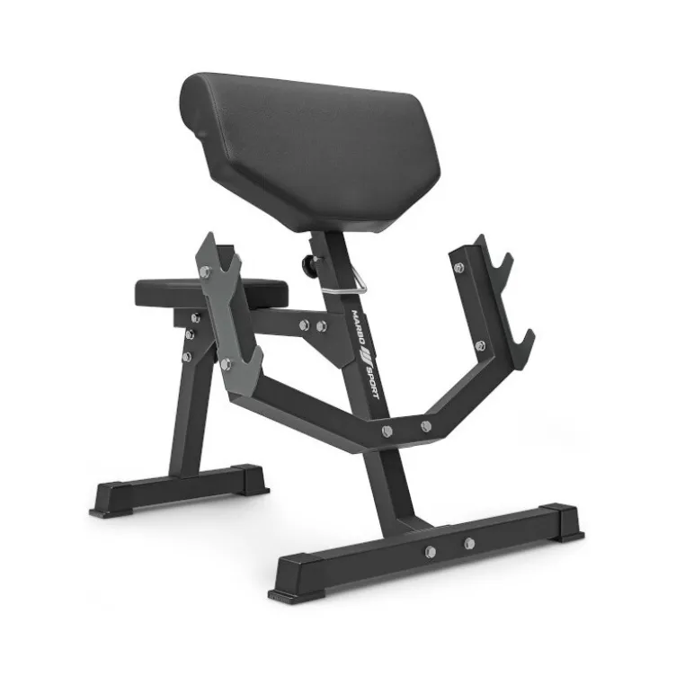 Banc Scott de musculation pour entraînement des biceps- Réglable en hauteur et Repose barre