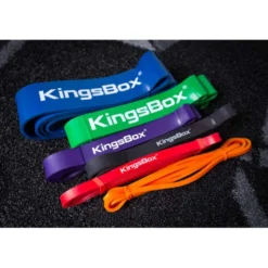 Bandes élastiques de musculation Kingsbox 104 cm et 6 épaisseurs avec code couleur