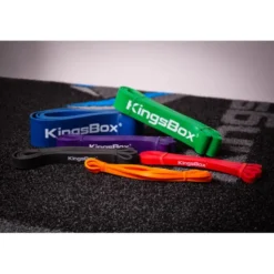 Bandes élastiques de musculation Kingsbox 104 cm et 6 épaisseurs avec code couleur