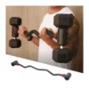 Barre courbée avec clips pour haltères 103 cm à capacité de charge 80 kg