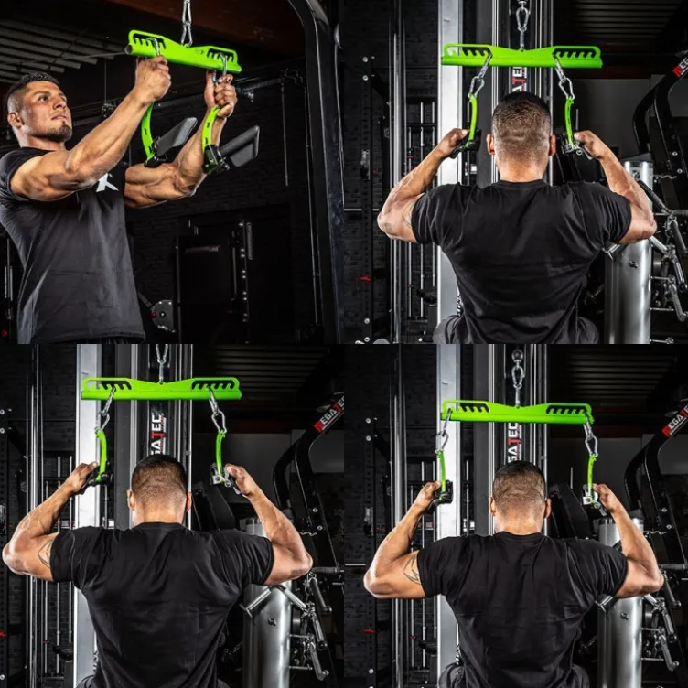 Barre courte PRIME Maximum Advantage Grip pour fixation des poignées de tirage