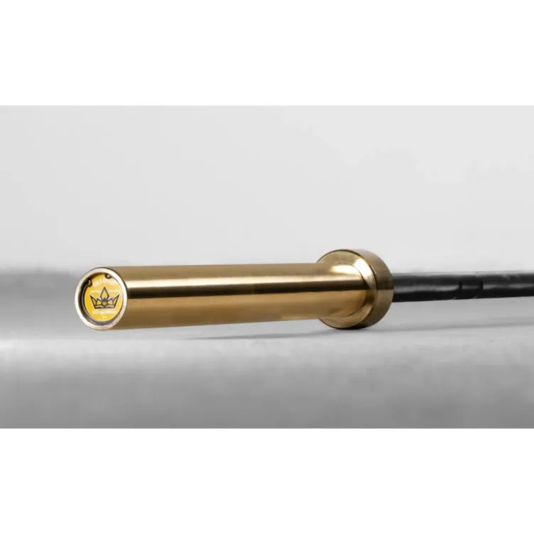 Barre de cross-training diamètre olympique 220 cm et 205.000 PSI dorée et noire mat - GOLD KNIGHT BAR