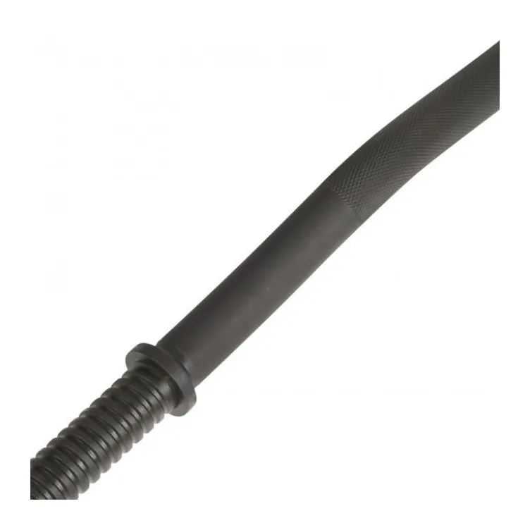 Barre de curl EZ noire 120 cm avec 2 colliers spinlock