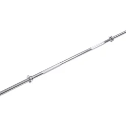 Barre de musculation droite standard 180 cm à capacité de charge 200 kg avec extrémités filetées et colliers