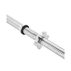 Barre de musculation droite standard 28 mm 180 cm avec écrous de serrage
