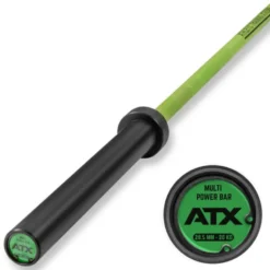 Barre de musculation olympique 50 mm avec revêtement vert