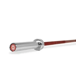 Barre de musculation olympique 183 cm en aluminium avec finitions chromées