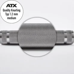Barre de Powerlifting de marque ATX 220 cm - Capacité 1200 kg avec moletage personnalisable