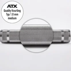 Barre de Powerlifting de marque ATX 220 cm - Capacité 1200 kg avec moletage personnalisable