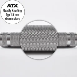 Barre de Powerlifting de marque ATX 220 cm - Capacité 1200 kg avec moletage personnalisable