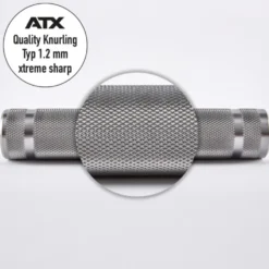 Barre de Powerlifting de marque ATX 220 cm - Capacité 1200 kg avec moletage personnalisable