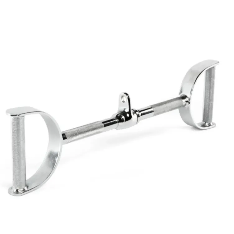 Barre de tirage dorsaux 60 cm avec poignées pour exercices rowing à la poulie