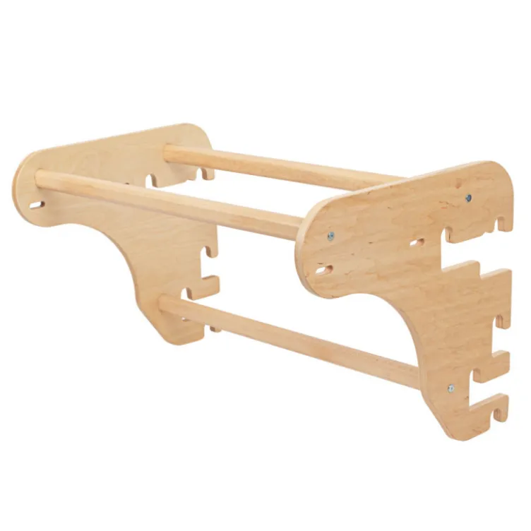 Barre de traction avec espalier en bois robuste et bandes de resistance - 200 x 80 cm