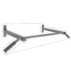 Barre de traction fixation murale - poignées en caoutchouc antidérapant - 118 cm