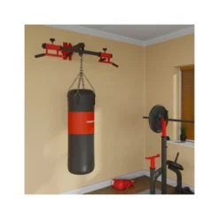 Barre de traction fixation sur mur ou plafond avec poignées en caoutchouc capacité de charge de 250 kg