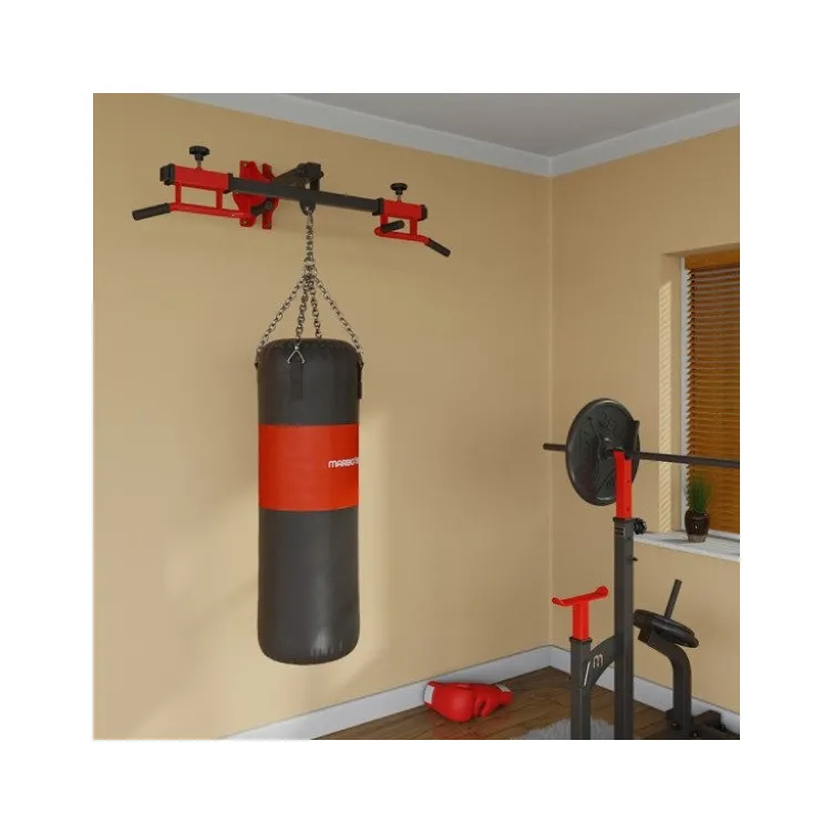 Barre de traction fixation sur mur ou plafond avec poignées en caoutchouc capacité de charge de 250 kg