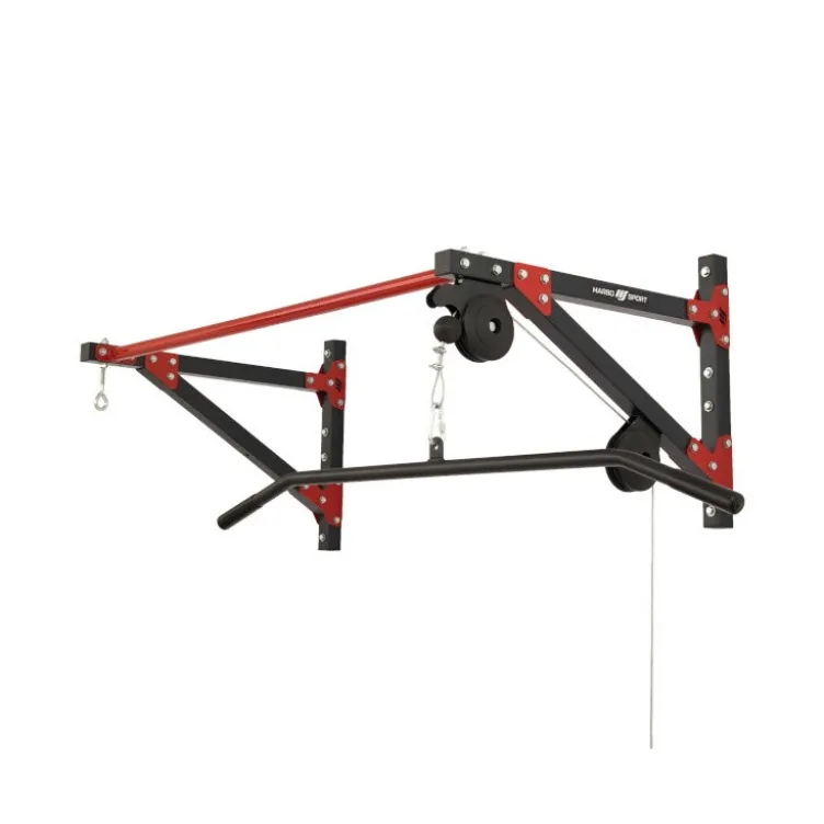 Barre de traction murale avec support pour sac de boxe et système à poulie - Home gym