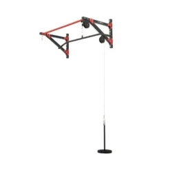 Barre de traction murale avec support pour sac de boxe et système à poulie - Home gym