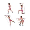 Barre d'exercice polyvalente avec bandes de résistance - 130 cm