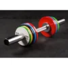 Barre d'haltère courte olympique 65 cm en acier pour disques 50 mm