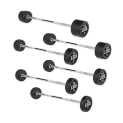 Barre d'haltère droite préchargée ultra-résistante ATX - Logo personnalisable - 10 à 50 kg