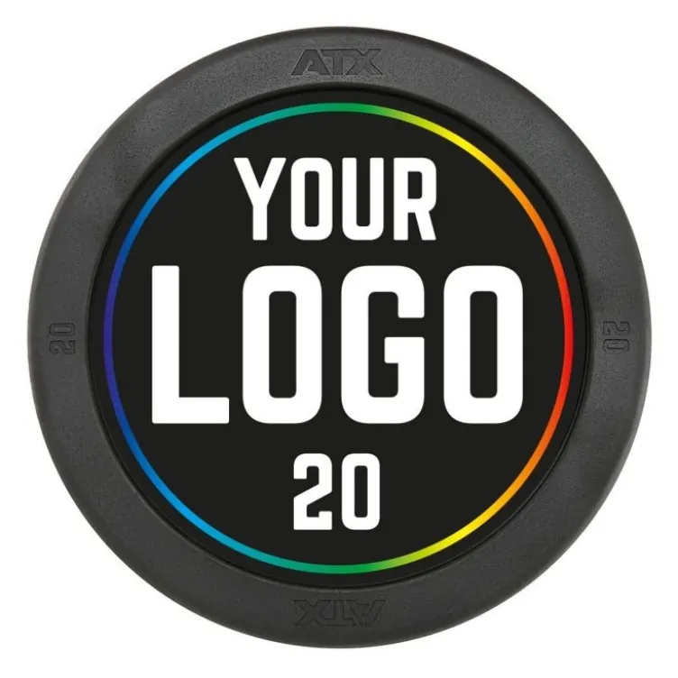 Barre d'haltère droite préchargée ultra-résistante ATX - Logo personnalisable - 10 à 50 kg