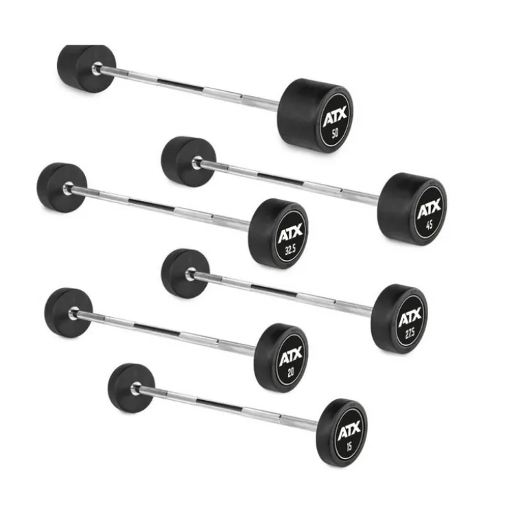 Barre d'haltère droite ultra-résistante ATX - 2 design au choix - 10 à 50 kg