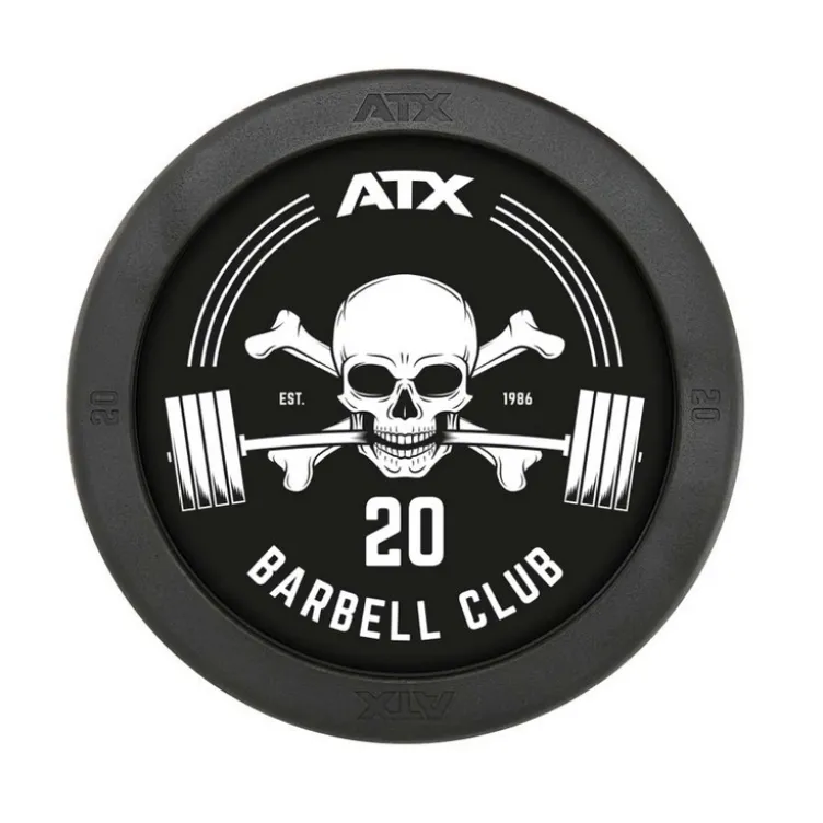 Barre d'haltère pré-chargée de type SZ de qualité professionnelle - 10 à 50 kg avec logo ATX Barbell Club