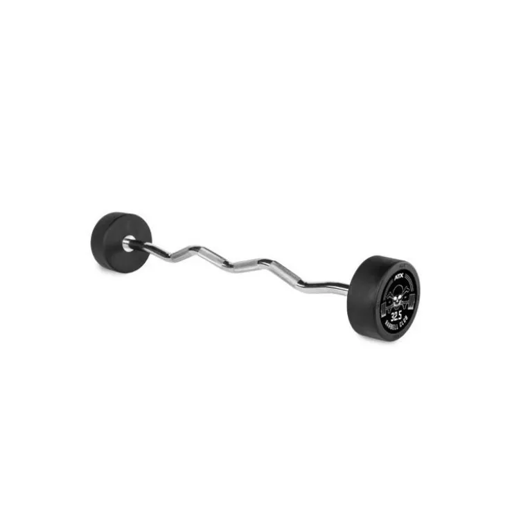 Barre d'haltère pré-chargée de type SZ de qualité professionnelle - 10 à 50 kg avec logo ATX Barbell Club