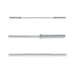 Barre droite chromée à préhension moletée 220 cm de long avec capacité de charge maximale 700 kg